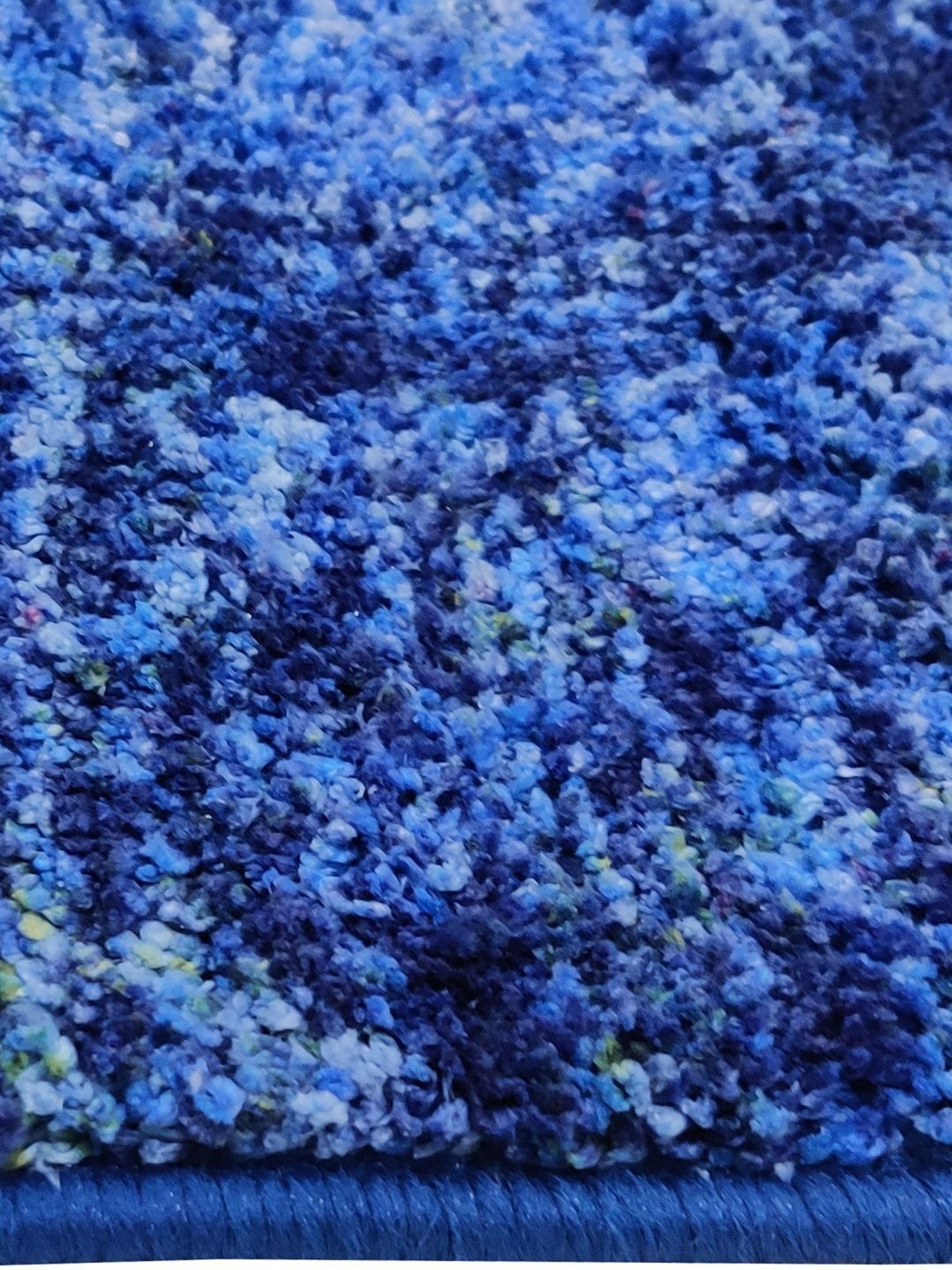 Bianca Blue Microfibre Non-Slip Rug