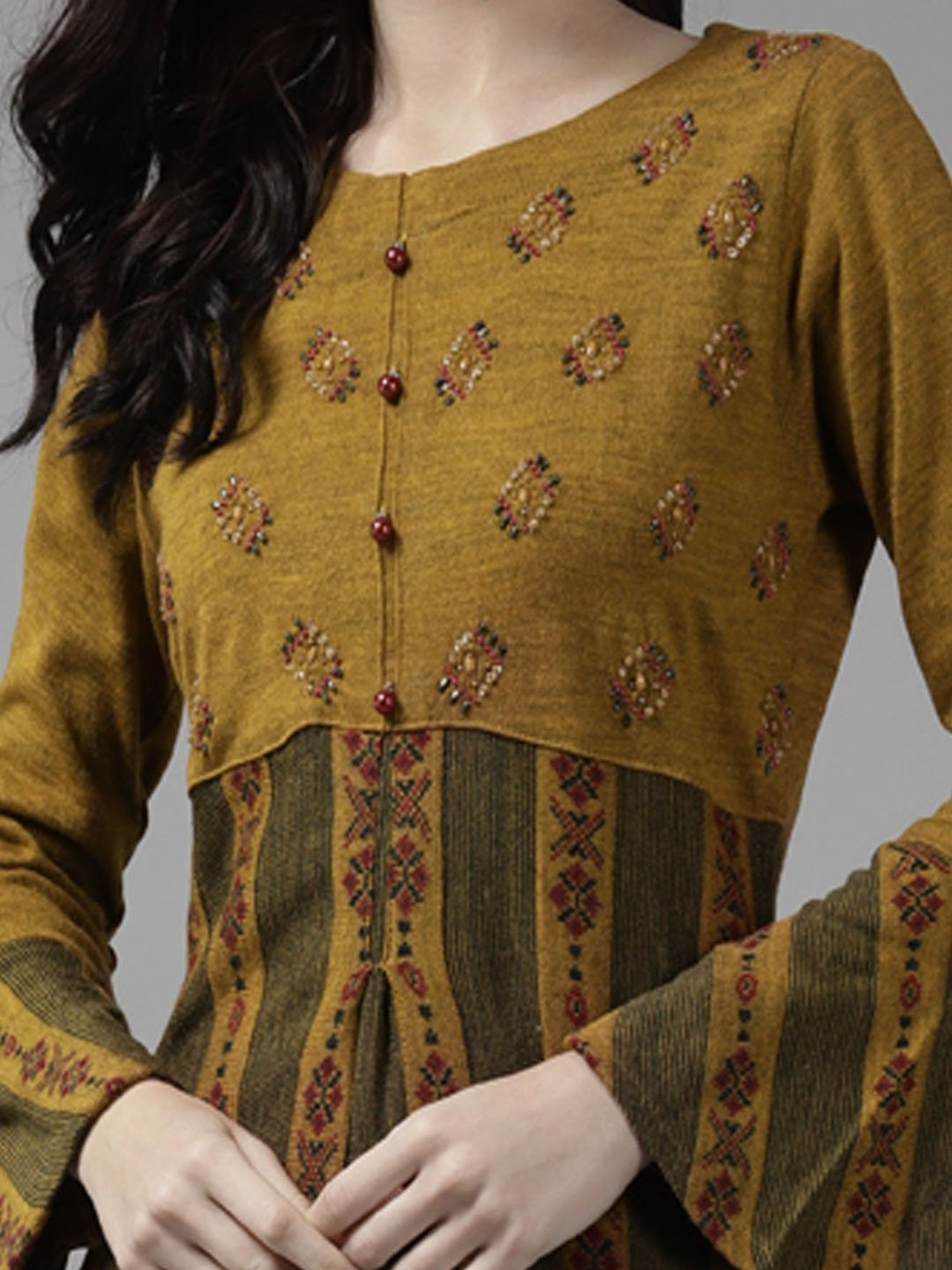 Cayman Brown Striped Kurta