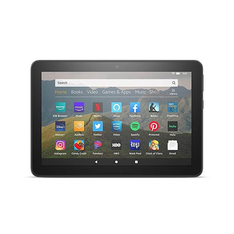HD 8 tablet, 8" HD display, 32 GB, designed for portable entertainment, Black, without lockscreen ads