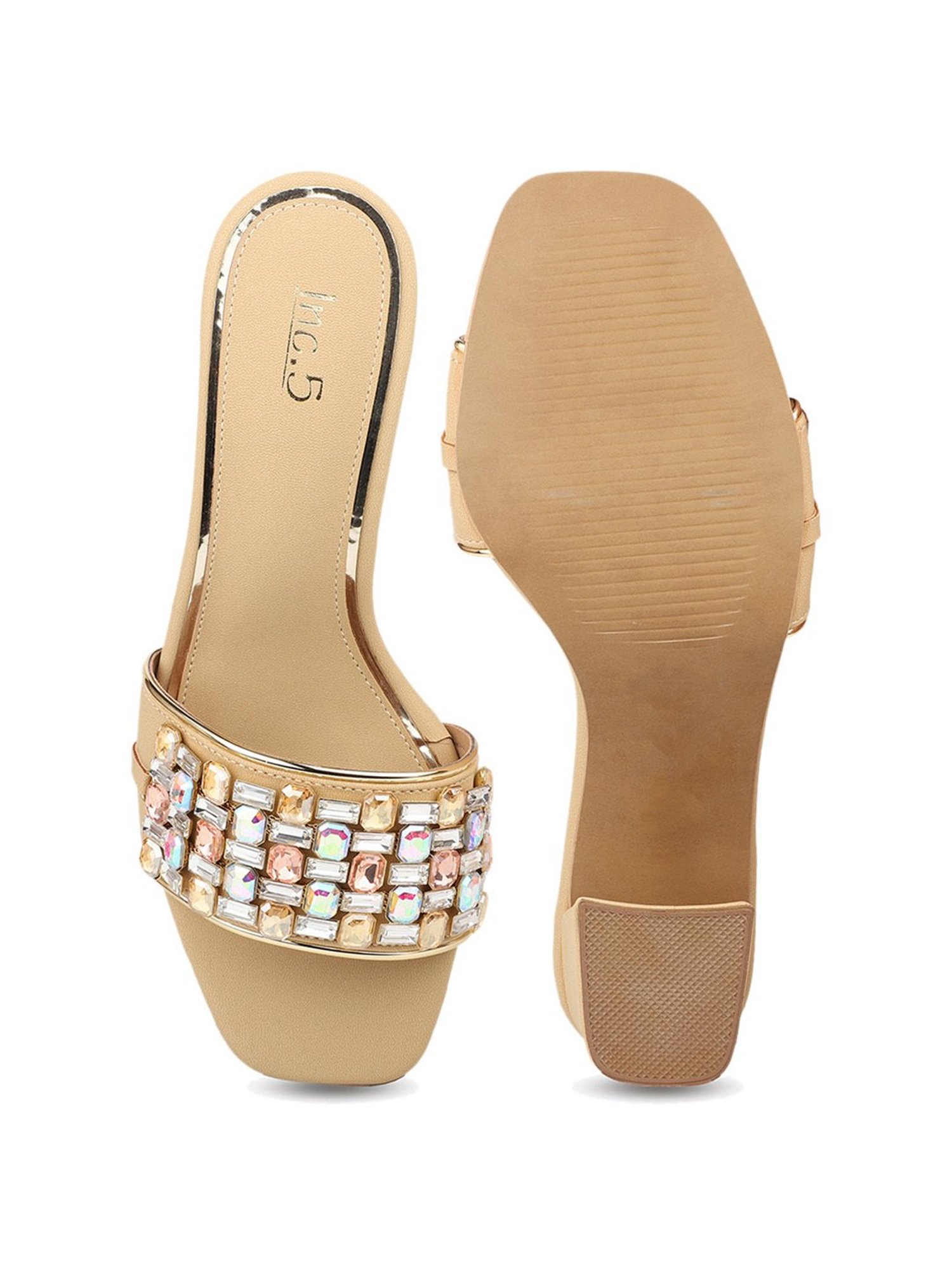 Inc.5 Women's Beige Casual Sandals