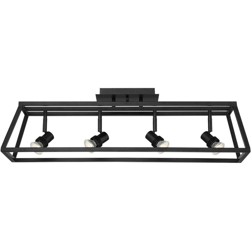 Pro Track Carmel 4-Light Flat Black Cage Track Fixture