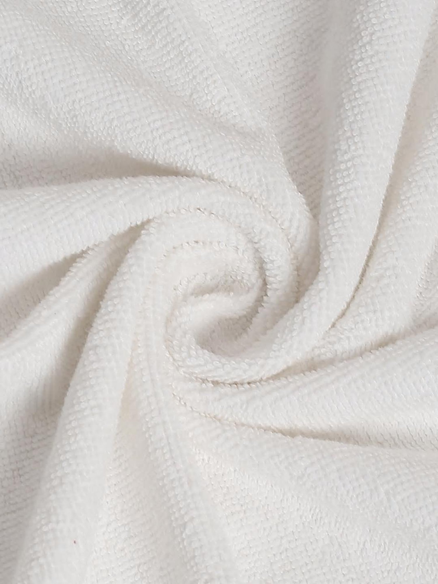 Fabindia White & Orange Cotton Embroidery Hand Towel - Set of 1