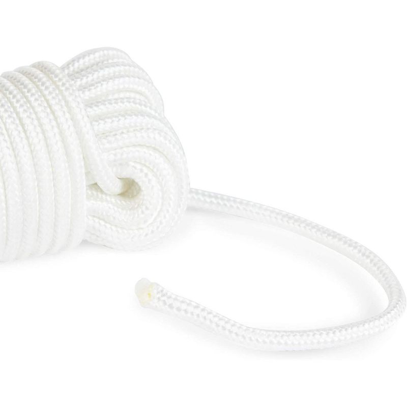 Okuna Outpost 2 Pack Weather Resistant Plastic Clothesline for Arts and Crafts (White, 100 Feet)