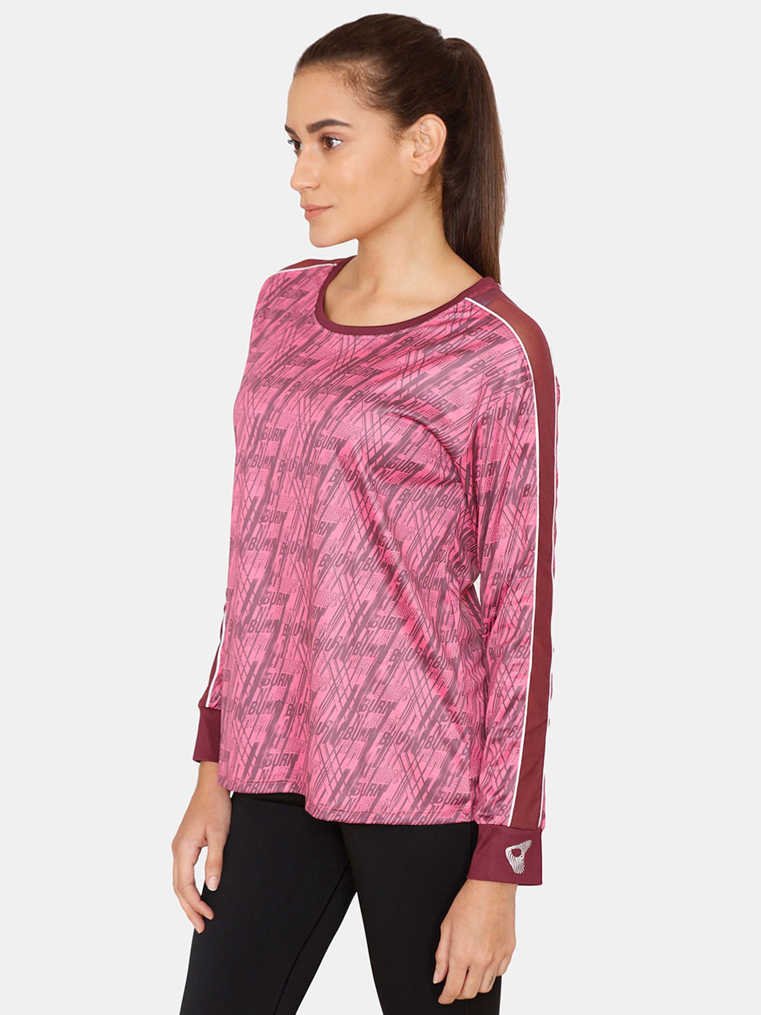 Zelocity by Zivame Ibis Pink Printed T-Shirt