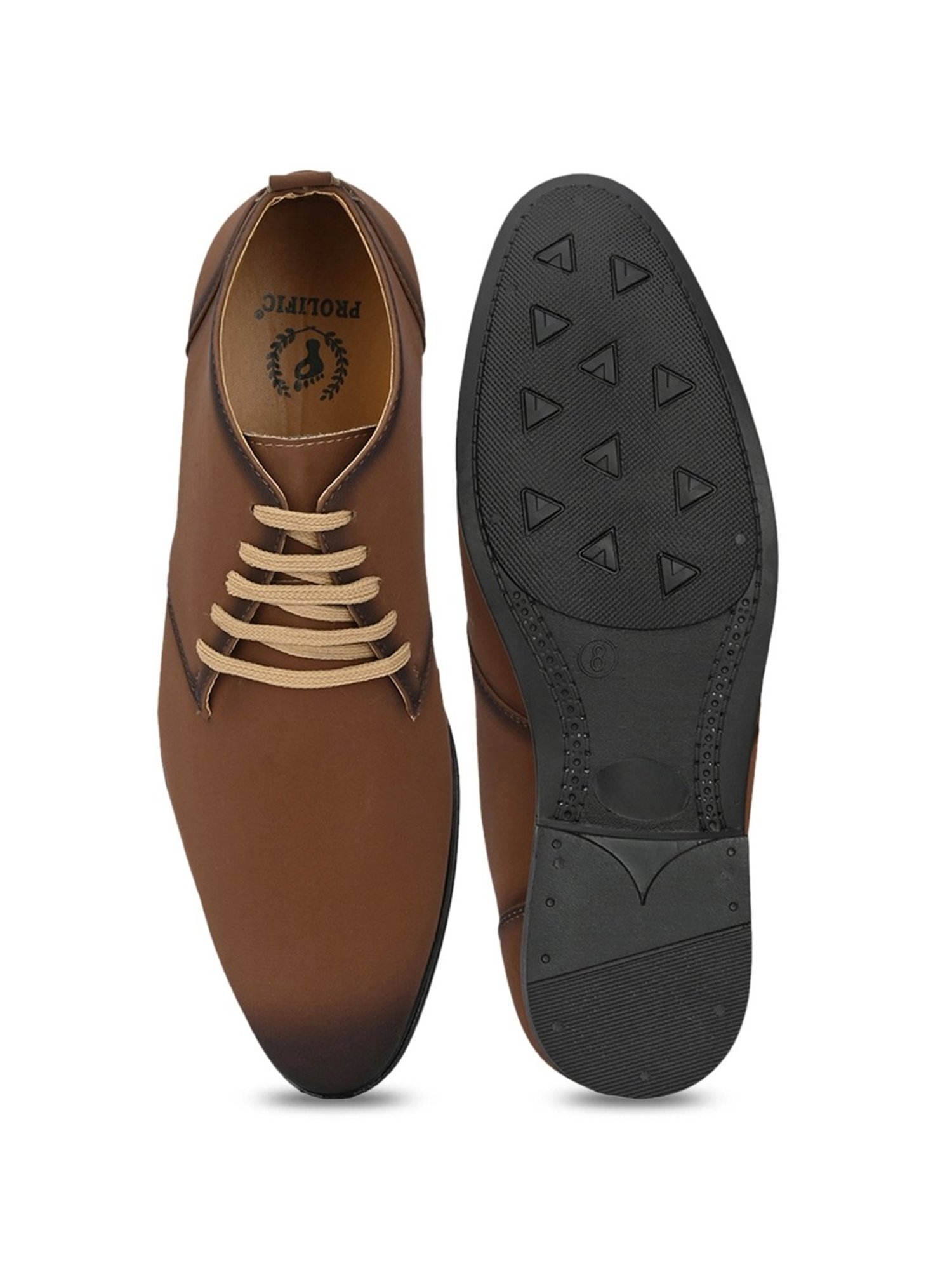 Prolific Men's Brown Derby Shoes
