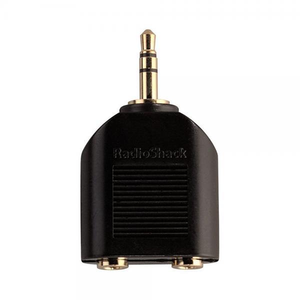 RadioShack Gold-Plated Y-Adapter 1/8 Inch Stereo Jack-to-1/8 Inch Stereo Plug