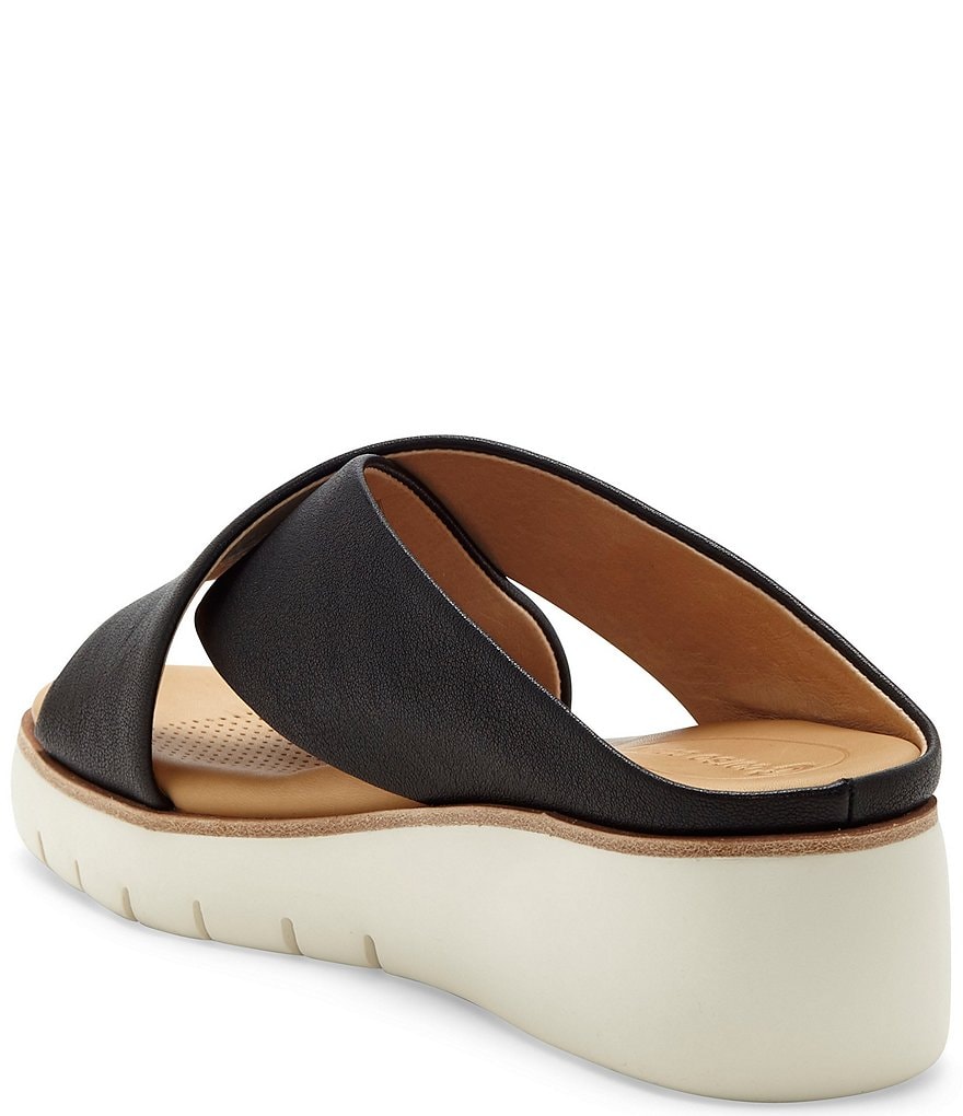 CC Corso Como Bilanka Leather Platform Wedge Sandals