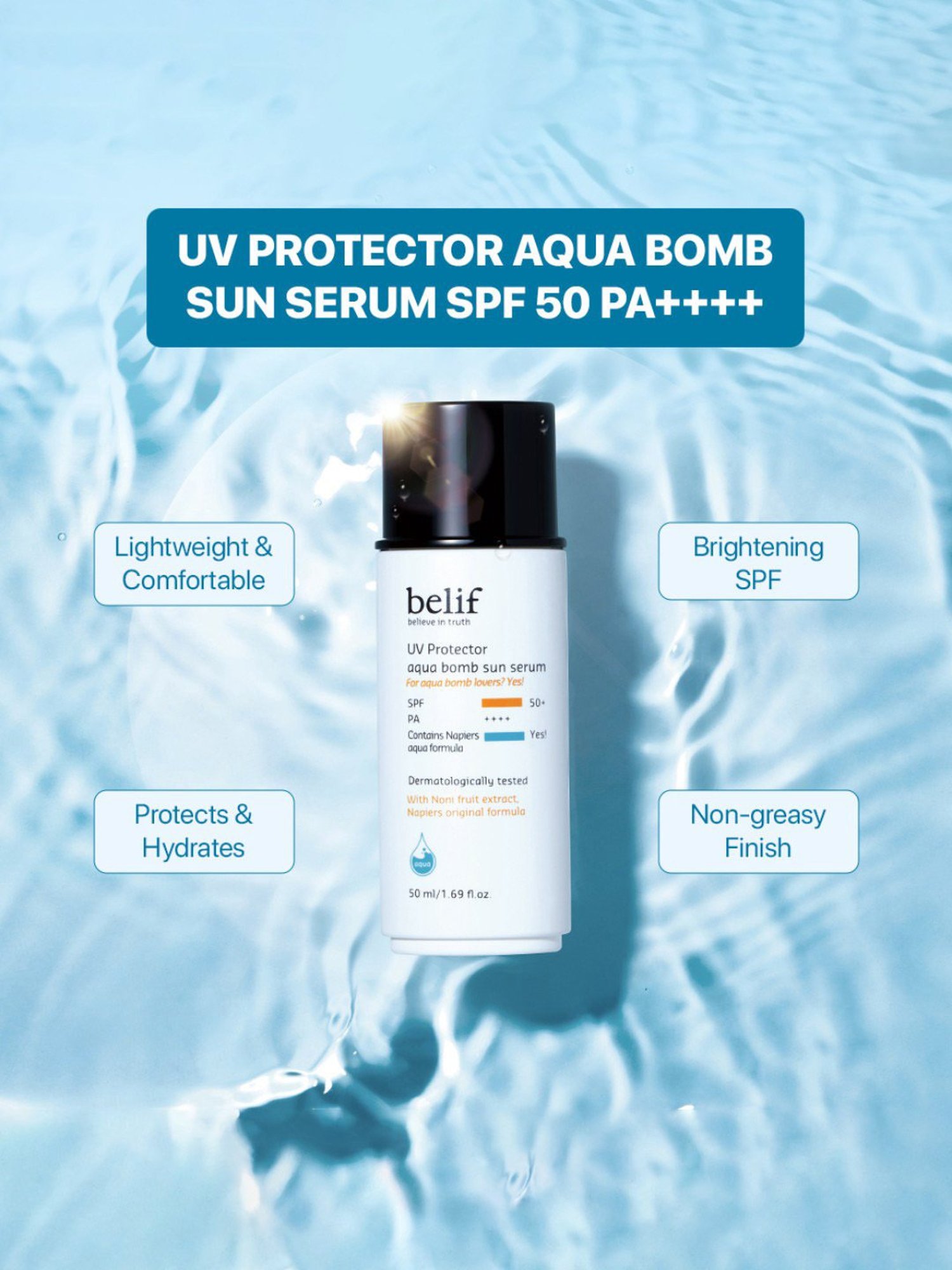 Belif UV Protector Aqua Bomb Sun Serum - 50 ml