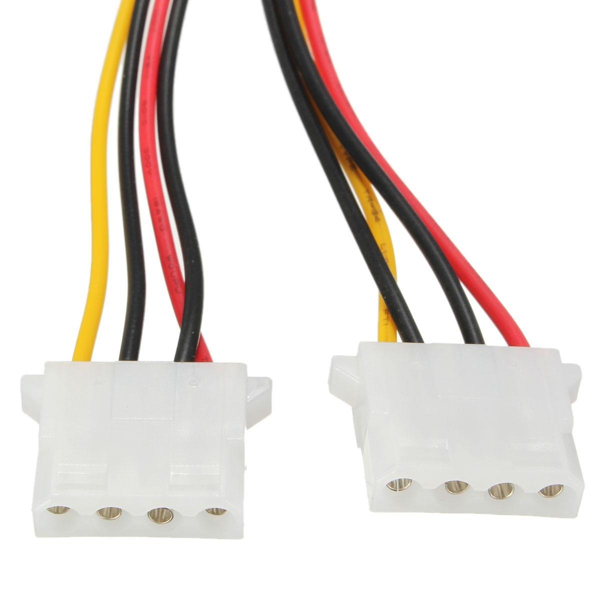 Cable Power Adapter SATA 15pin> 2x 4pin Molex connector -