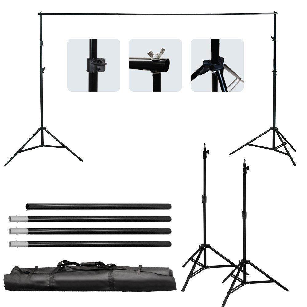 Background Support Stand Photo Backdrop Crossbar Kit Lighting Studio Tripod Set