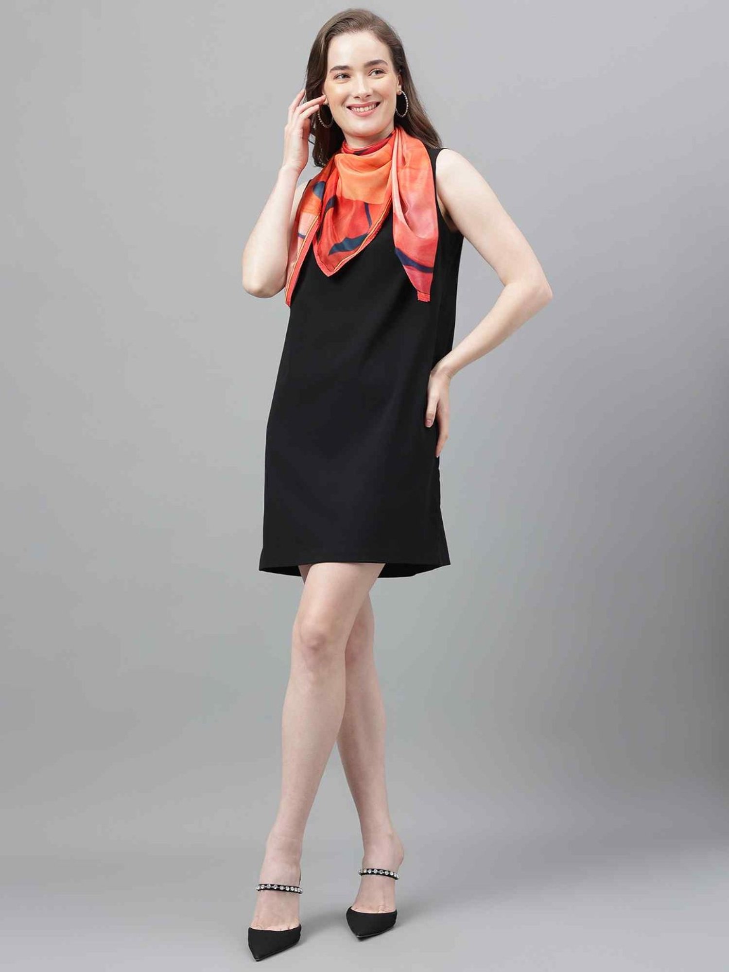 Tossido Peach Floral Scarf & Bag Scarf Set