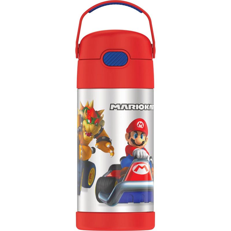 Thermos Mario Kart 12oz FUNtainer Water Bottle with Bail Handle - Red