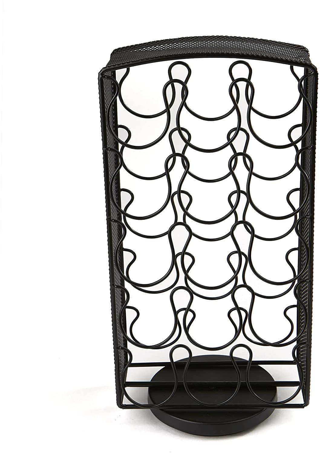 Mind Reader Merry-Go-Round Storage, 30 Capacity, Black