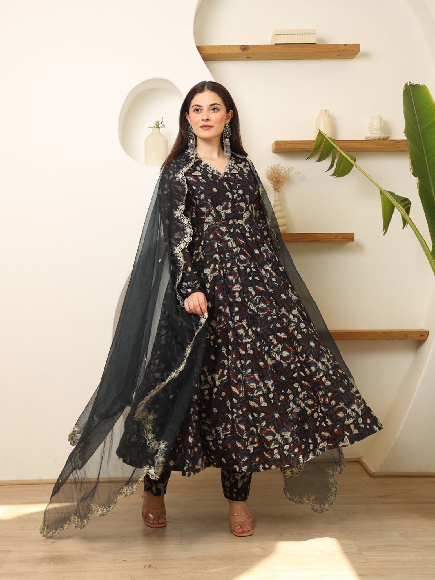 Asrumo Midnight Elegance Anarkali Suit Set