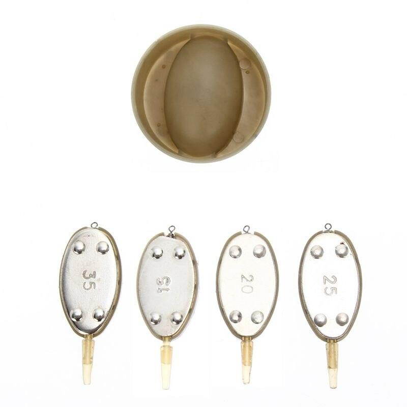 4Pcs/Set Method Feeder Carp Fishing Feeder For Fishing Combo Inline with Mould Carp Lead Sinker Free Lead Feeding Troughs Pesc