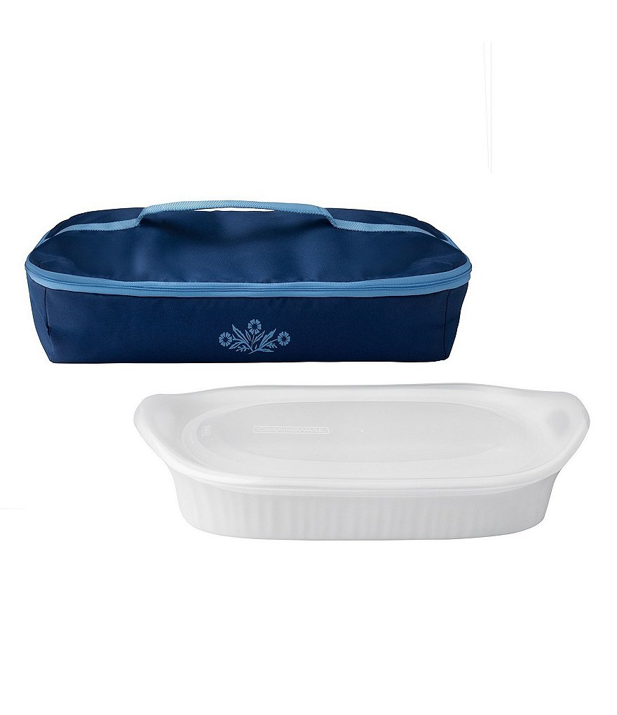 CorningWare 60th Anniversary Cornflower 3-Quart Portable Set