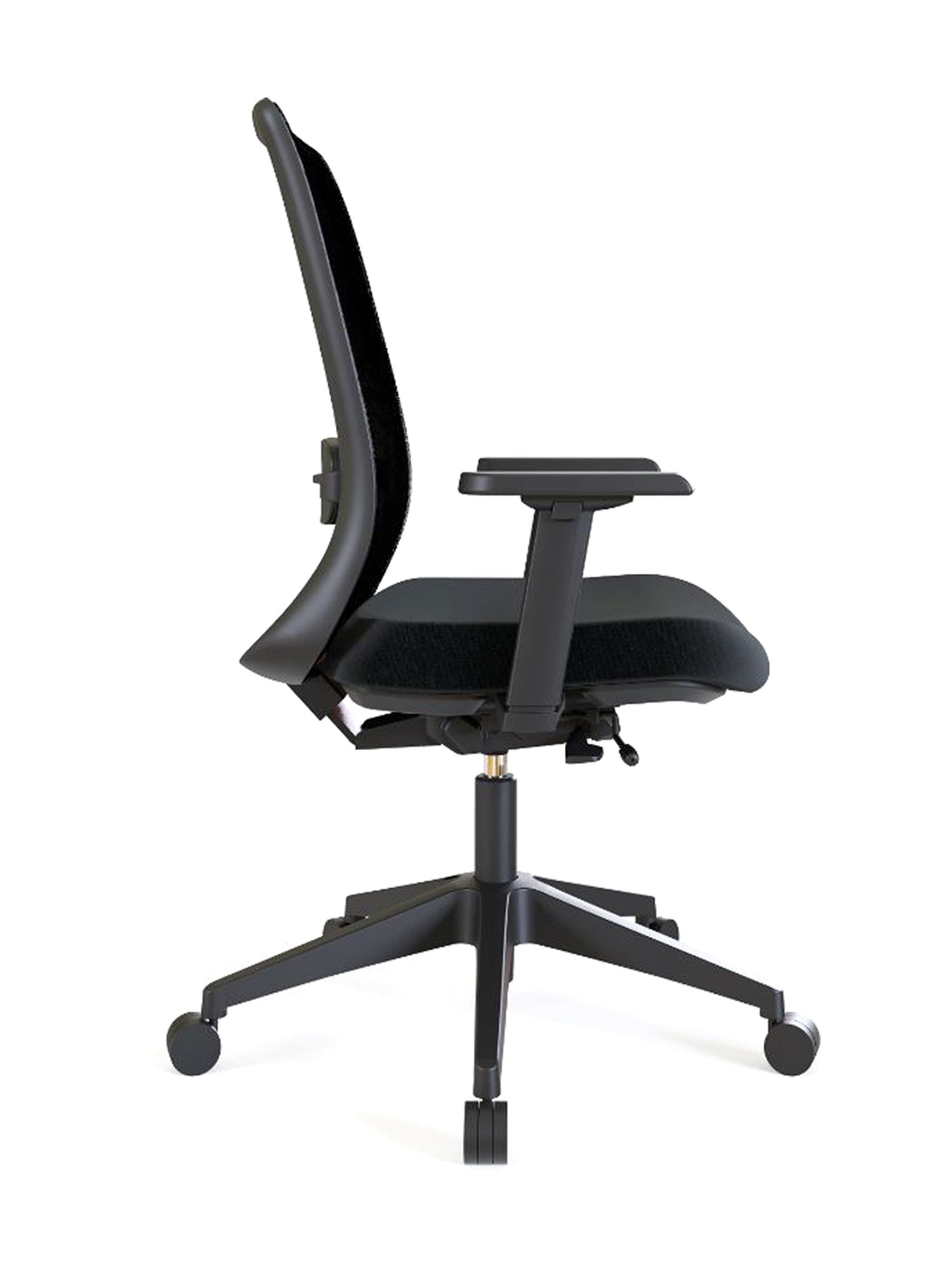 HNI India Fluence Black PU Foam Lumbar Support Office Desk Chair