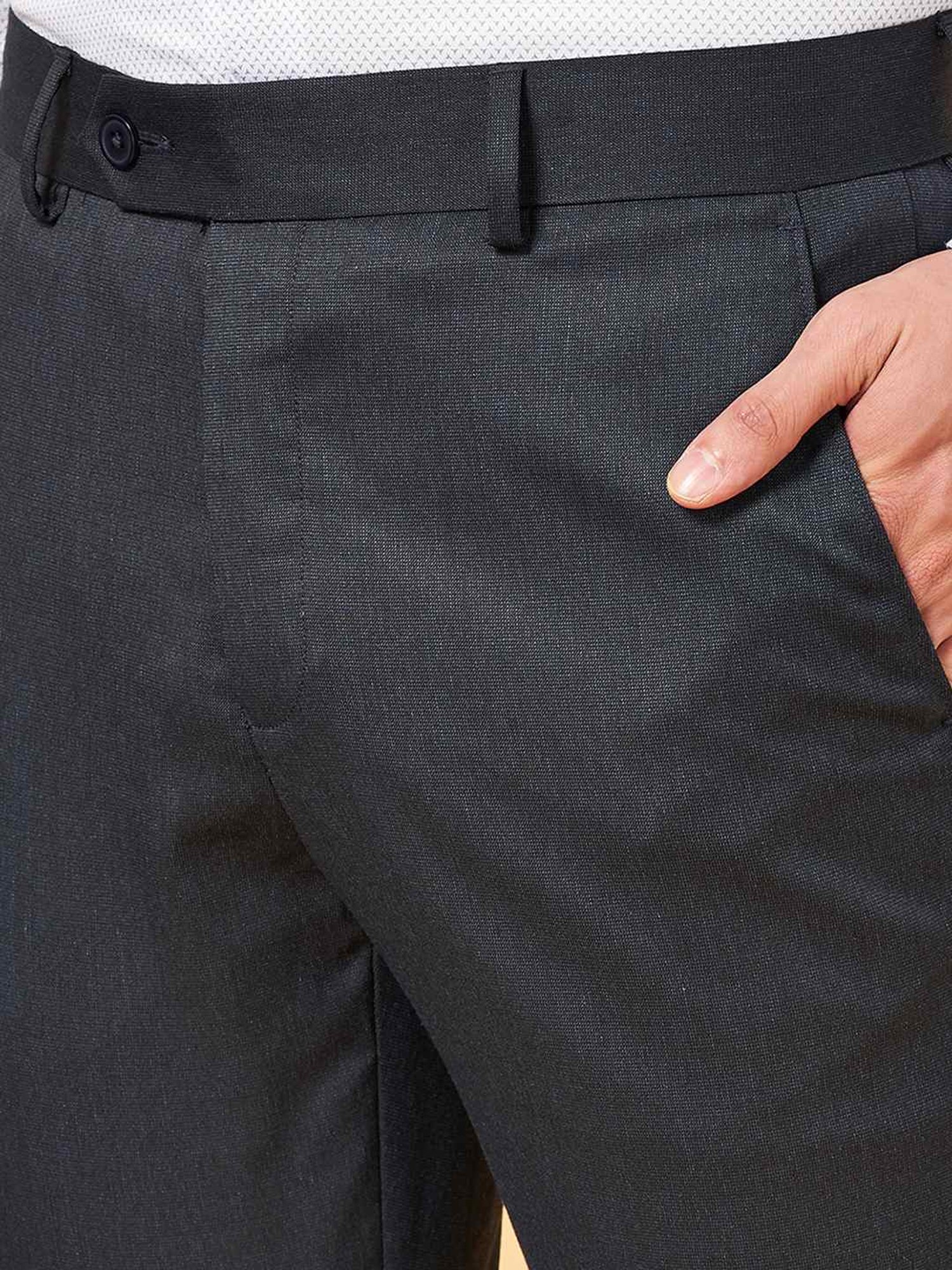 Peregrine By Pantaloons Aquifer Slim Fit Trousers