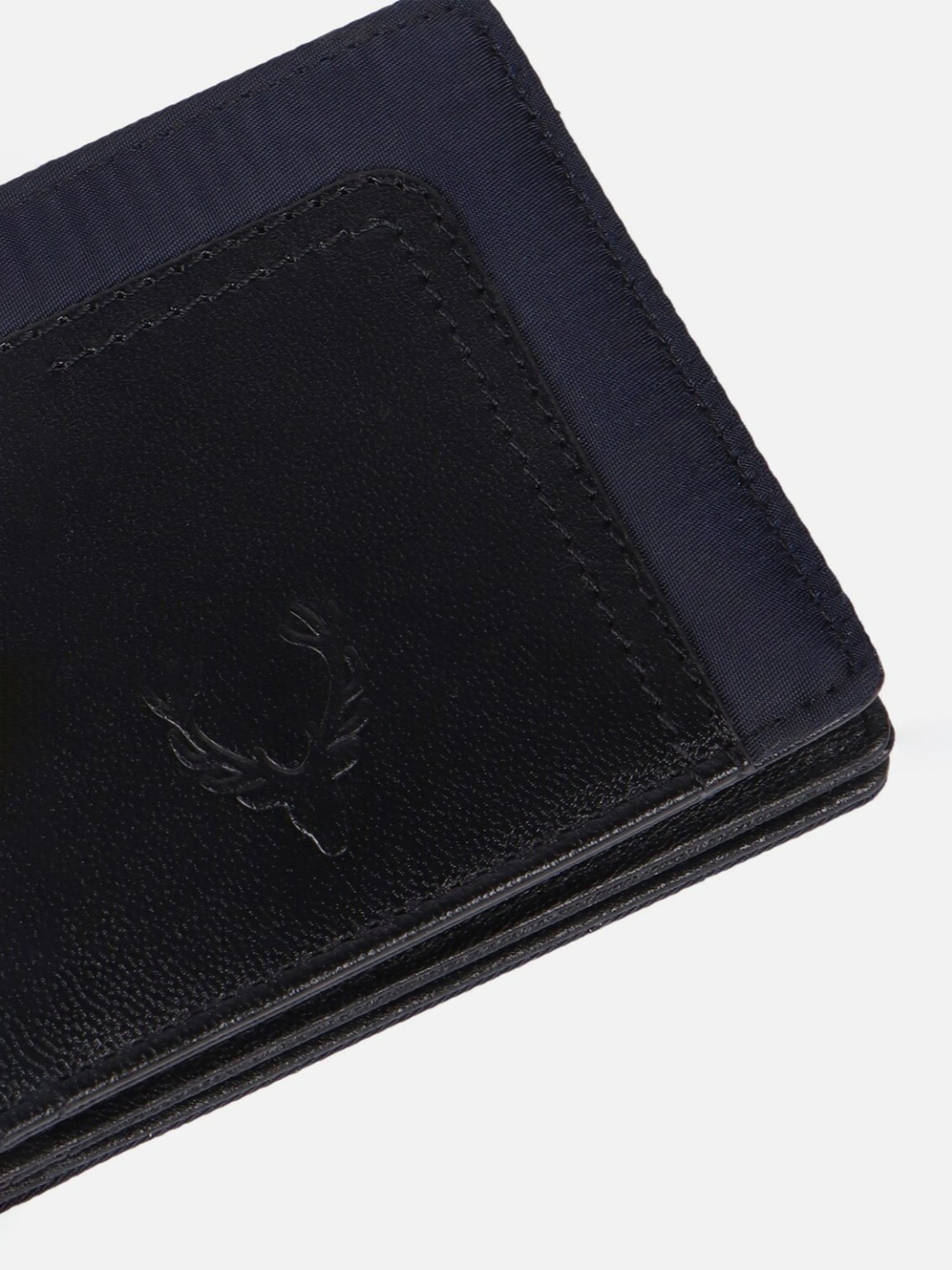 Allen Solly Navy Leather Bi-Fold Wallet for Men