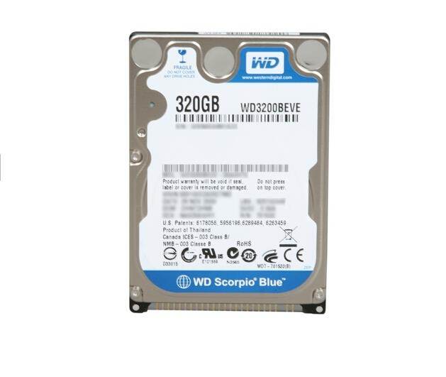 Western Digital 320GB 5400RPM PATA IDE 8MB Internal 2.5 Notebook Hard Drive - WD3200BEVE