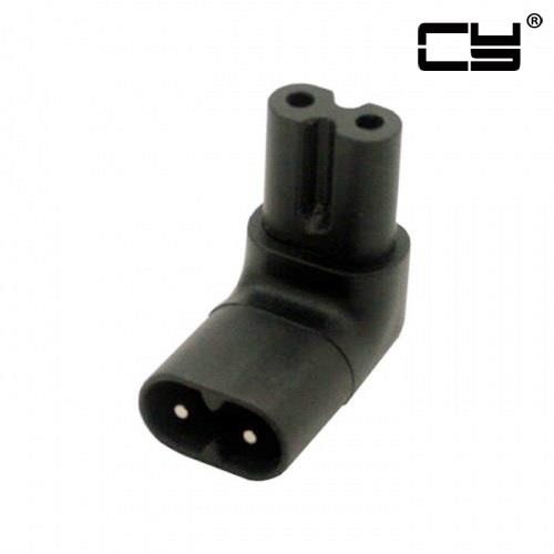 CHENYANG  Figure 8 IEC 320 C7 to C8 90 Degree Up Down Angled Right Angle AC Power Adapter Extension
