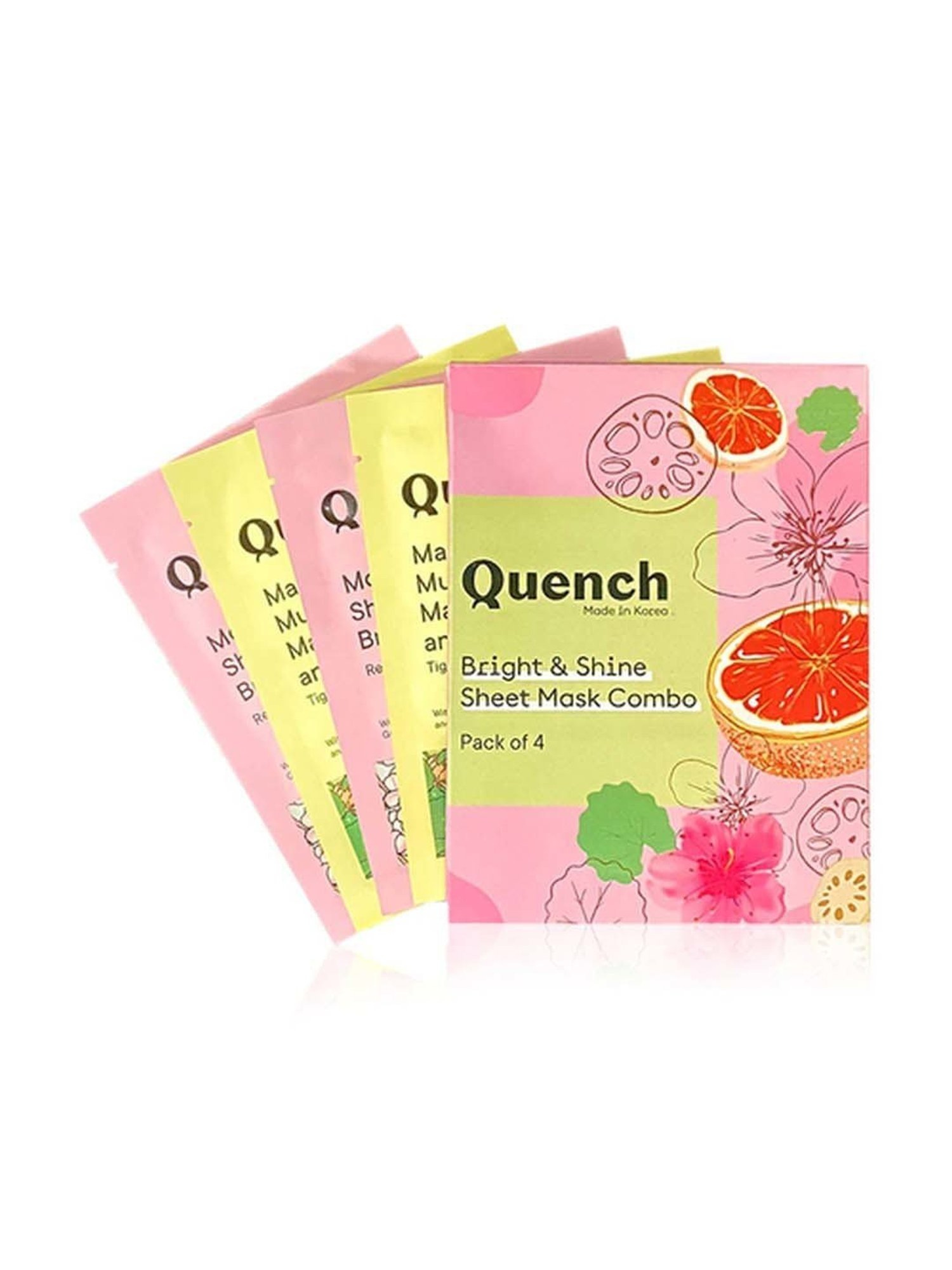 Quench Botanics Bright & Shine Sheet Mask Combo