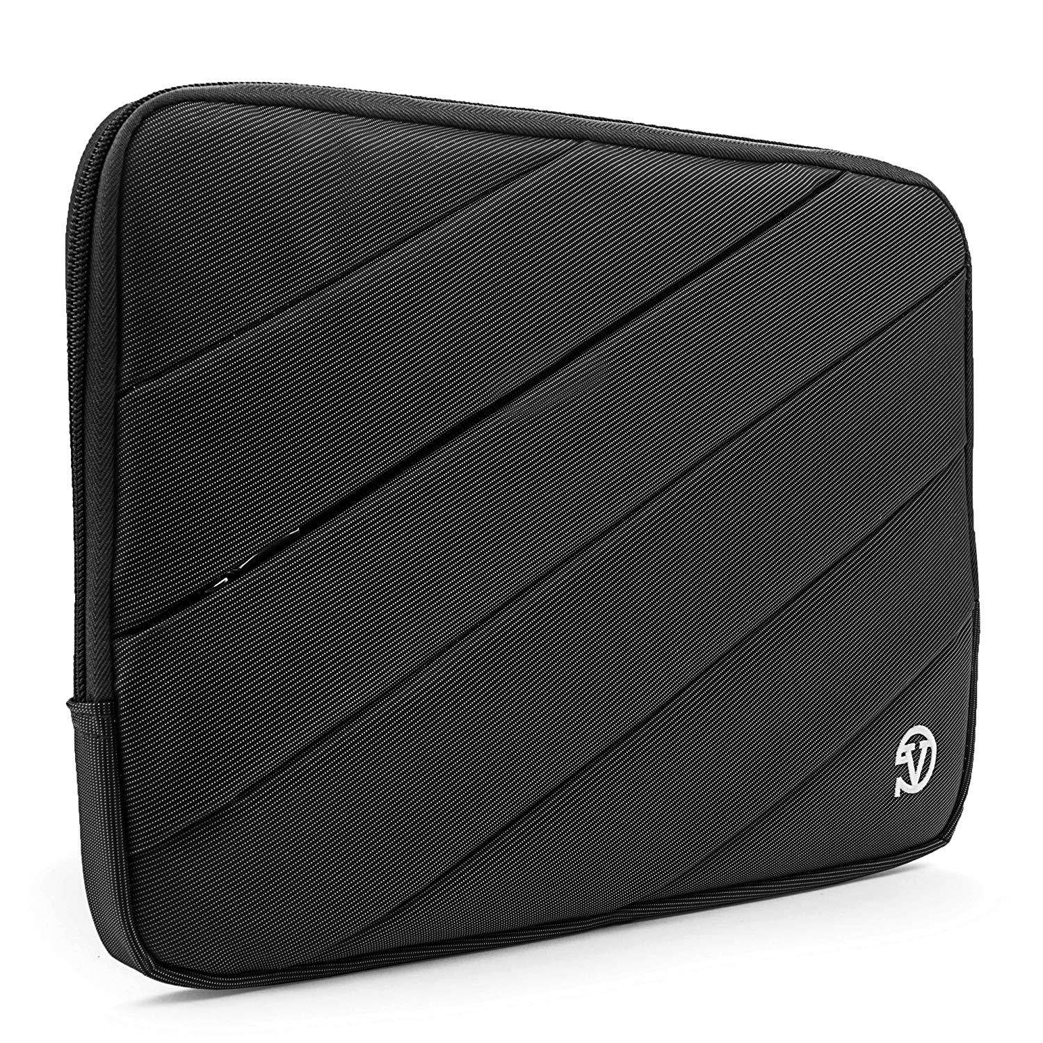 VanGoddy Onyx Black Shock Absorbent Nylon Sleeve Suitable for HP ChromeBook/EliteBook / Pavilion/Spectre / Stream/ProBook 10.5 -12inch