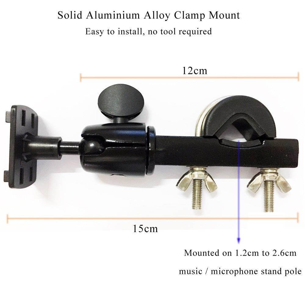 Etubby 4-12.5 Inches Music/Microphone Stand Tablet Holder Aluminum Alloy Phone Holder Cradle Mount for Apple iPhone iPad, Google Nexus, Galaxy Tab and Any Other 4-12.5 Smartphones & Tablets