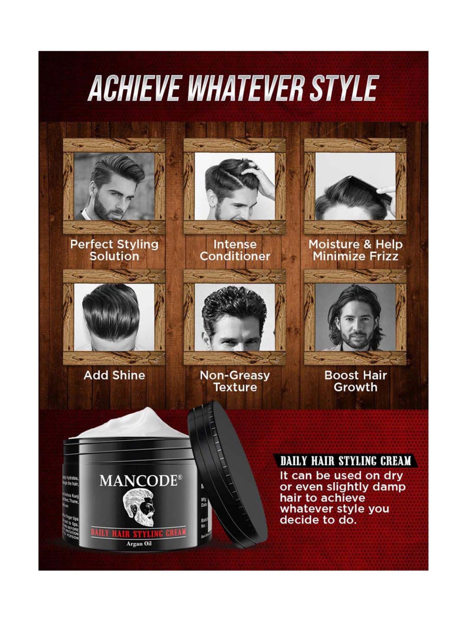 Mancode Daily Hair Styling Cream - 100 gm