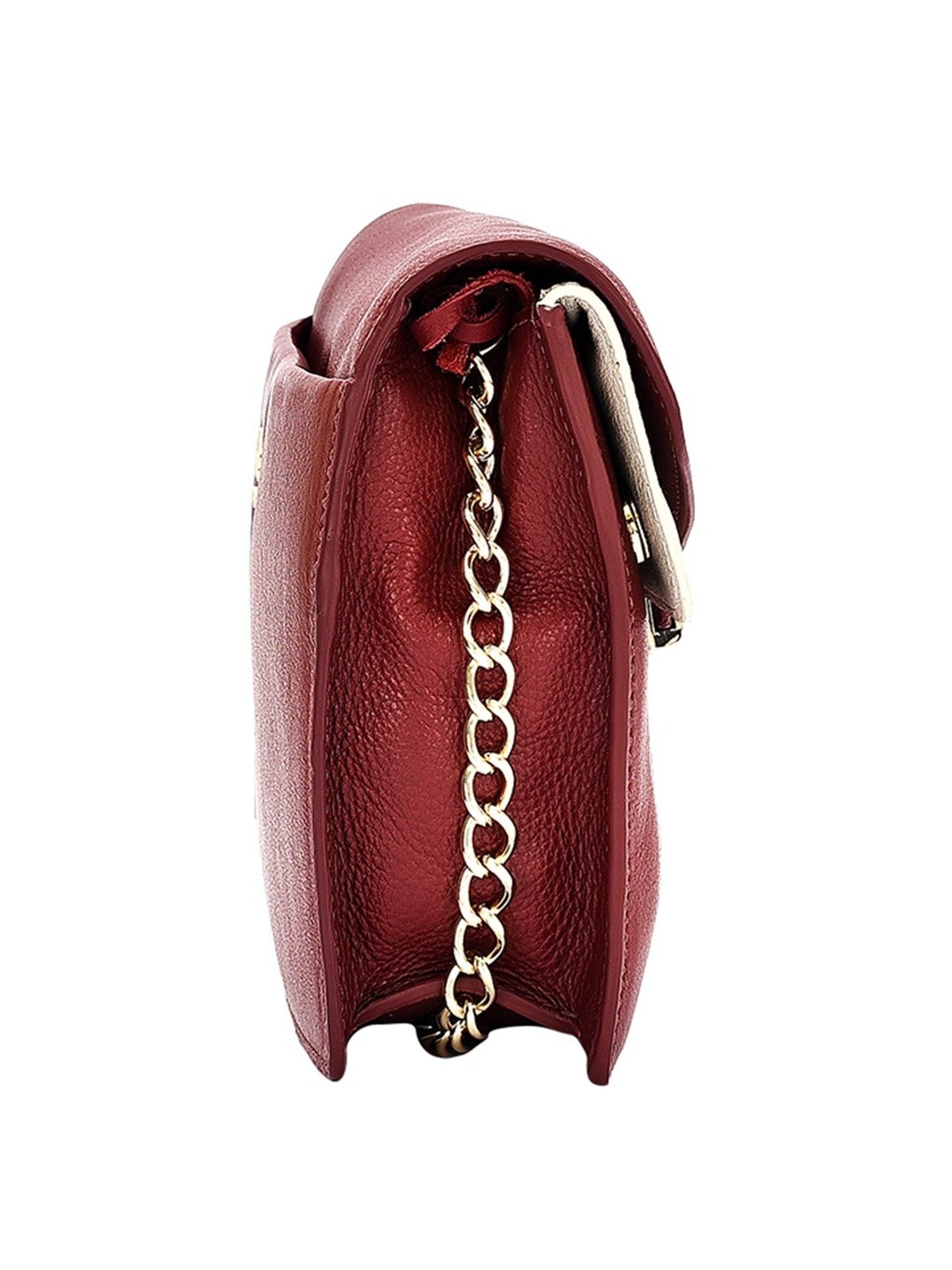 Eske Lydia Wine & Vanilla Solid Medium Sling Handbag