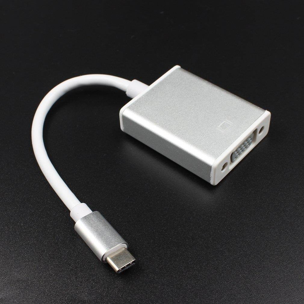 Portable USB3.1 TYPE-C TO VGA Converter TYPE-C TO VGA Adapter Converter Cable