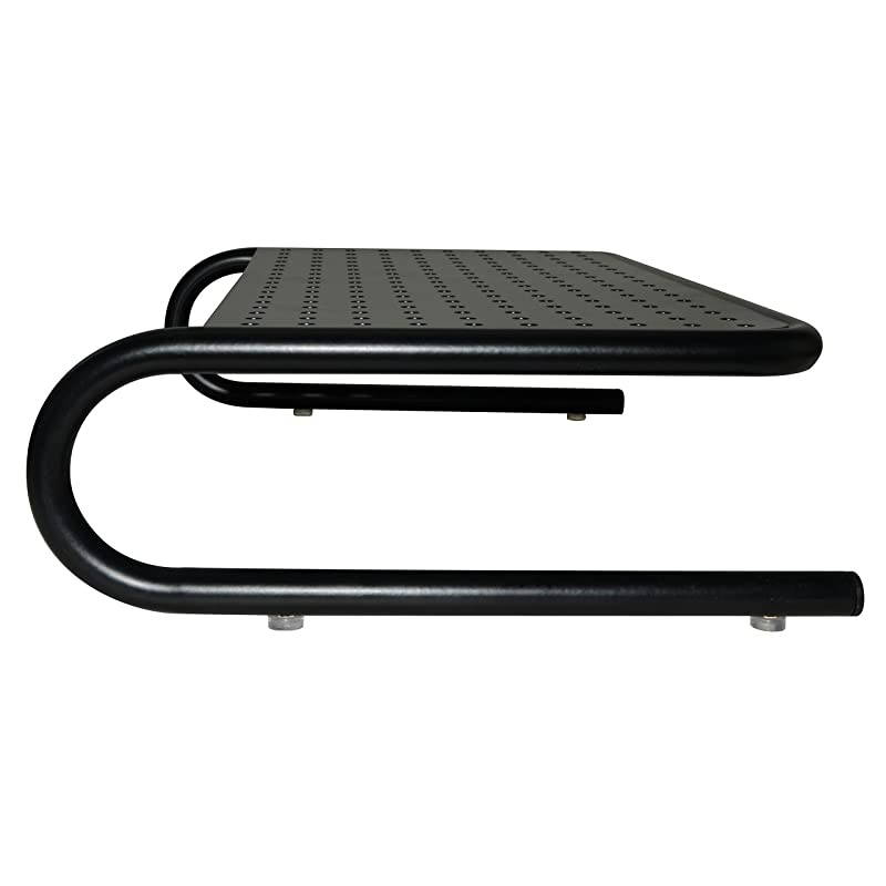 Metal Monitor Stand Easy Assemble Space Saving for Computer PC Monitor Laptop Cable Box DVD Player TV 14 in x 9 in x 45 in Black 11110