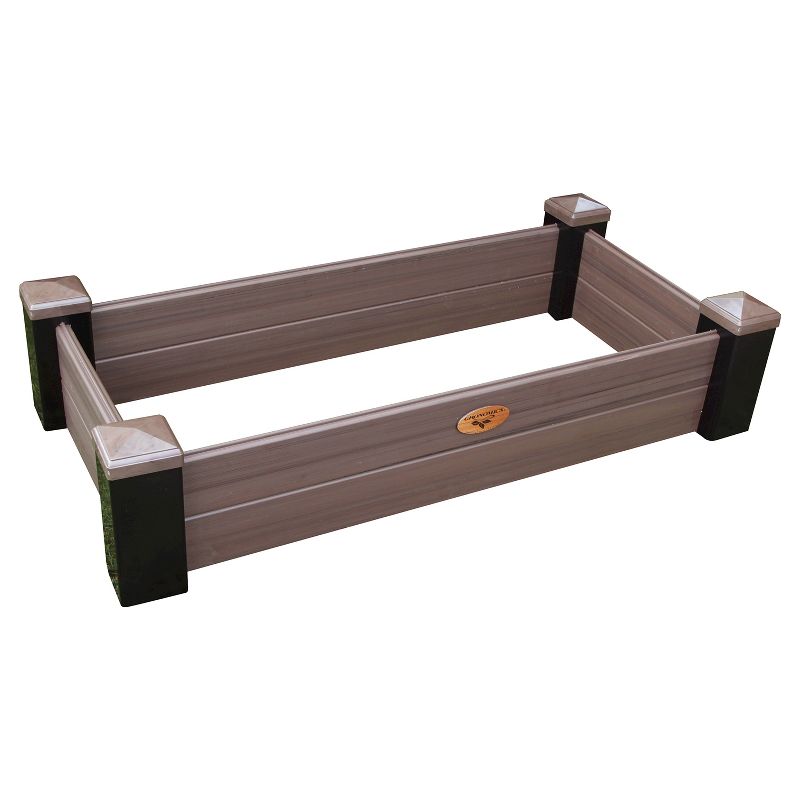 Maintenance Free Raised Rectangular Garden Bed - Walnut - Gronomics