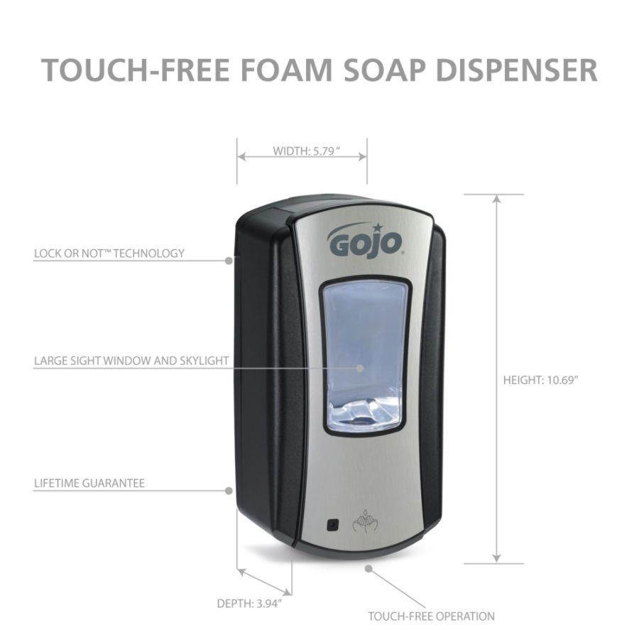 C-Gojo Ltx-12 Foam Soap Disp Touch Free 1200Ml Bru