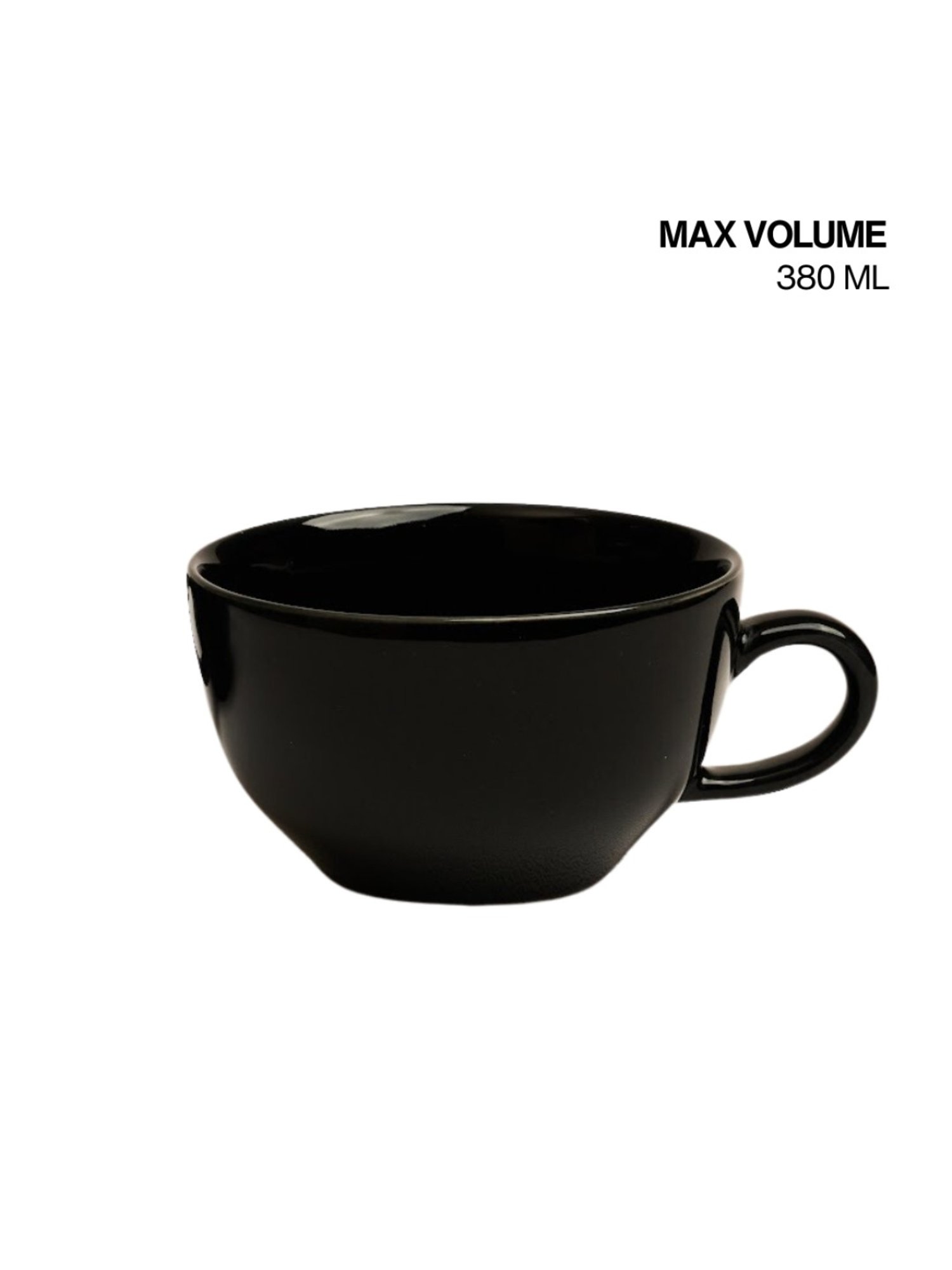 BlackCarrot Black Ceramic Coffee Mugs Set of 2