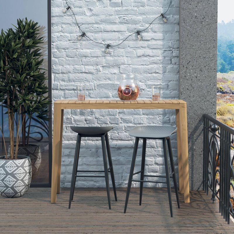 Riley 2pk Indoor/Outdoor Bar Stools - Charcoal - Novogratz