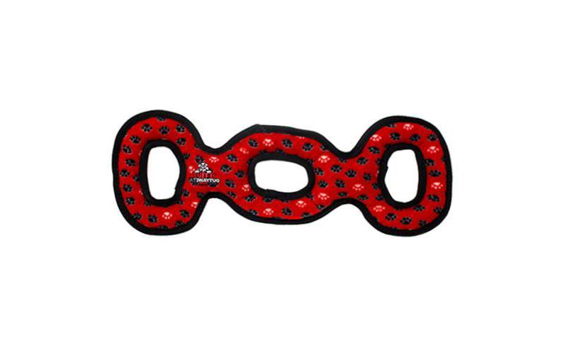 Tuffy Ultimate 3WayTug Paw Dog Toy - Red - M/L