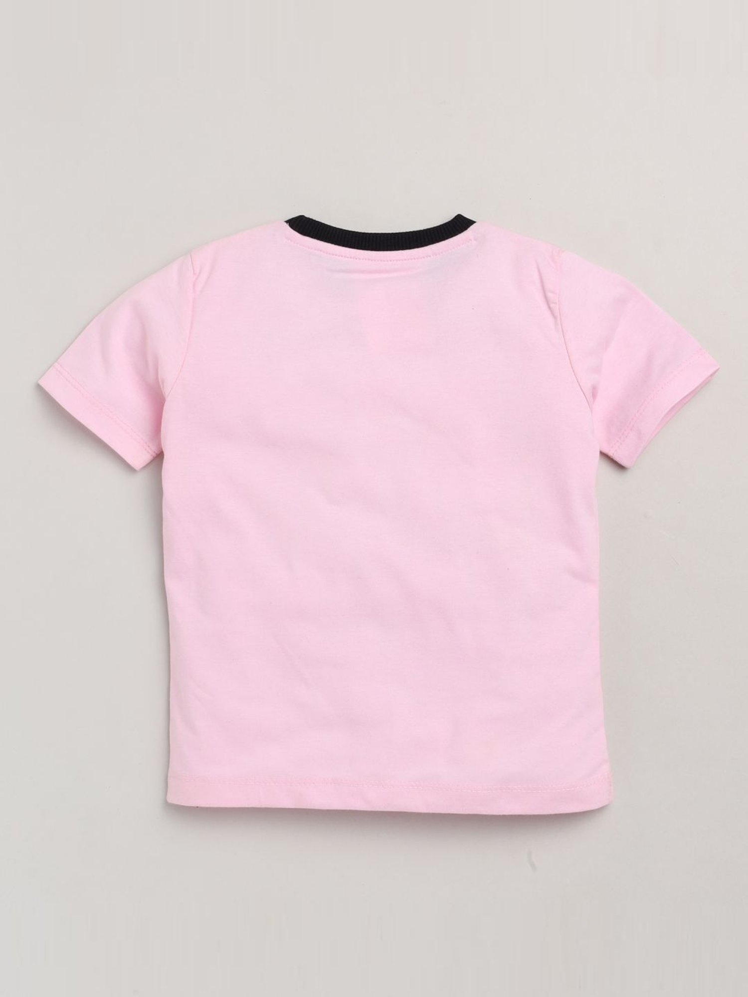 Lazy Shark Kids Light Pink Printed T-Shirt & Shorts