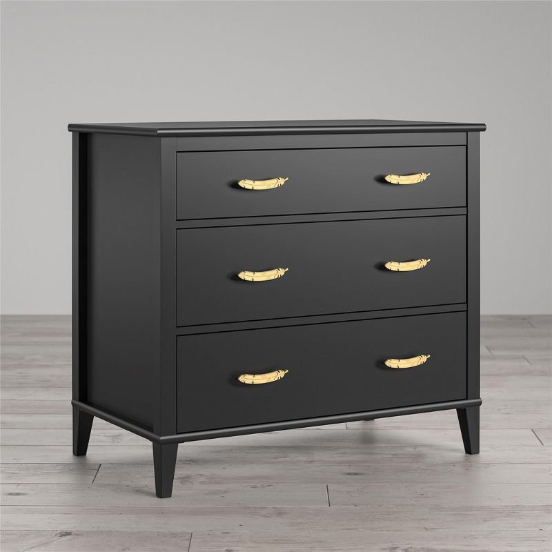Monarch Hill Hawken 3 Drawer Dresser, Black