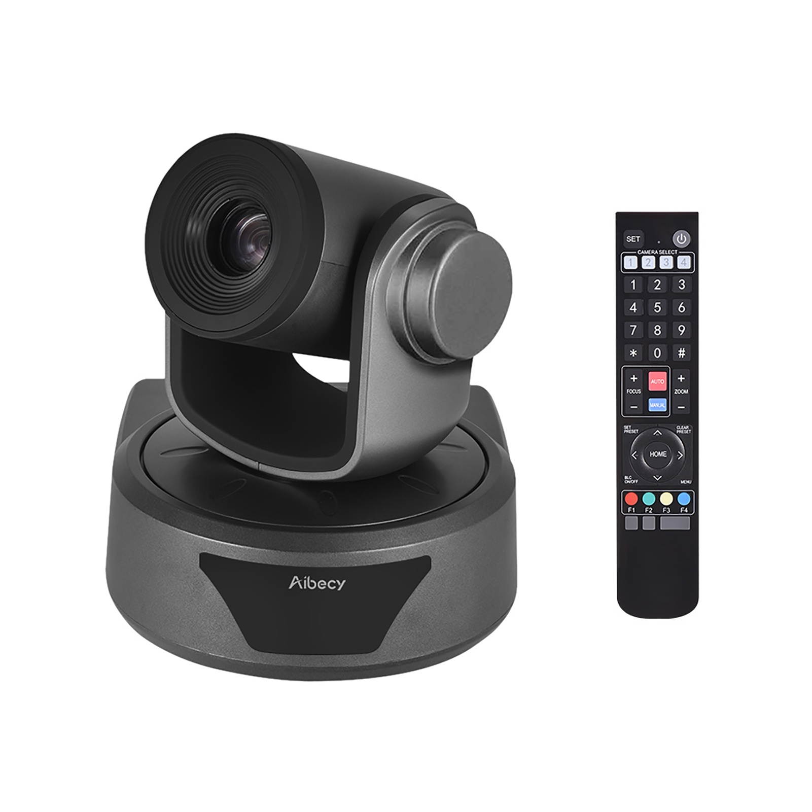Aibecy Video Conference Camera Webcam 10X Optional Zoom Full HD 1080P Cam 52 Degree Wide Viewing Auto Focus with USB3.0 HD CVBS Interface Remote Control for Business Meetings Rooms Recording Training