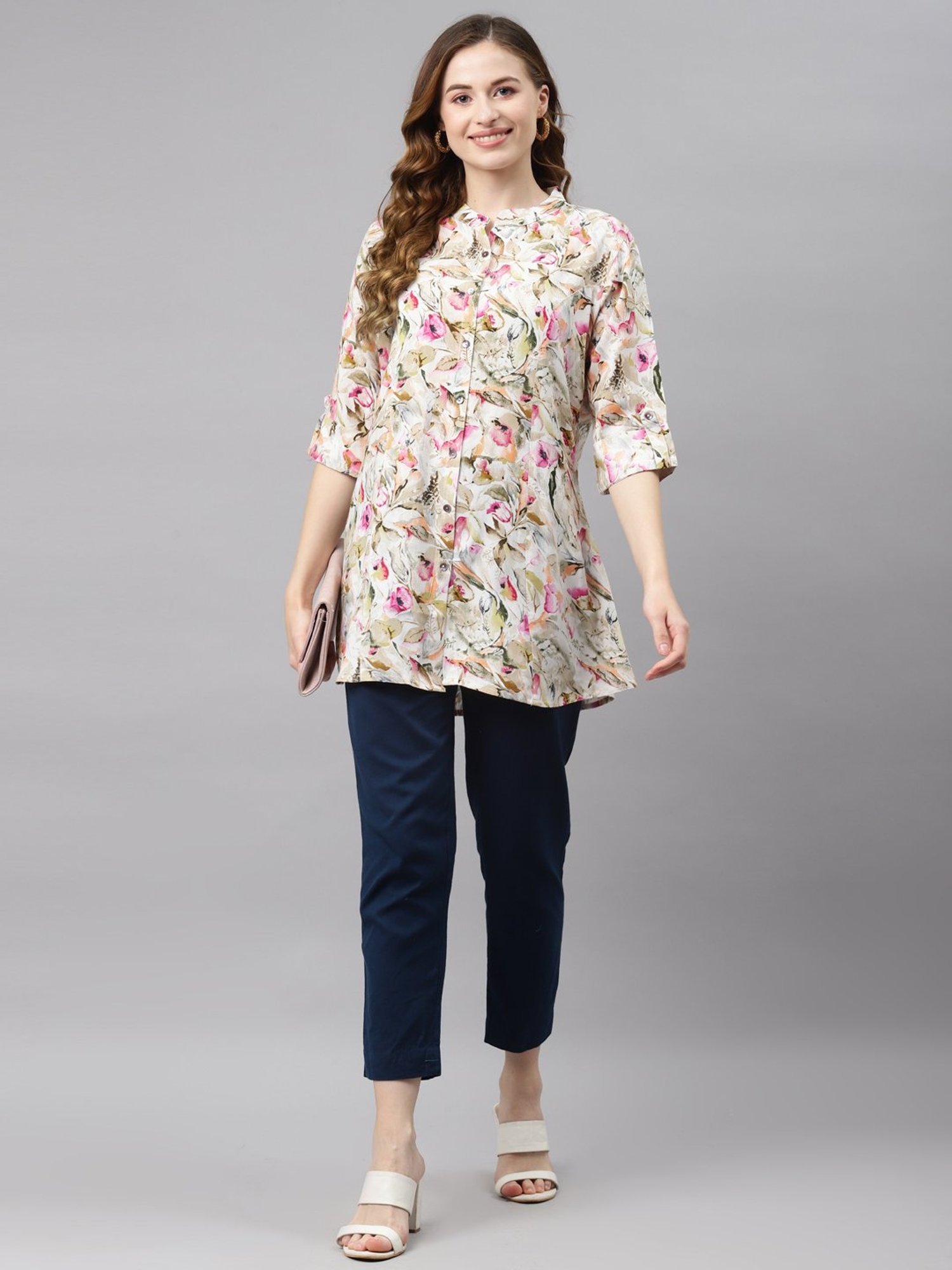 Divena Multicolor Printed A-Line Tunic
