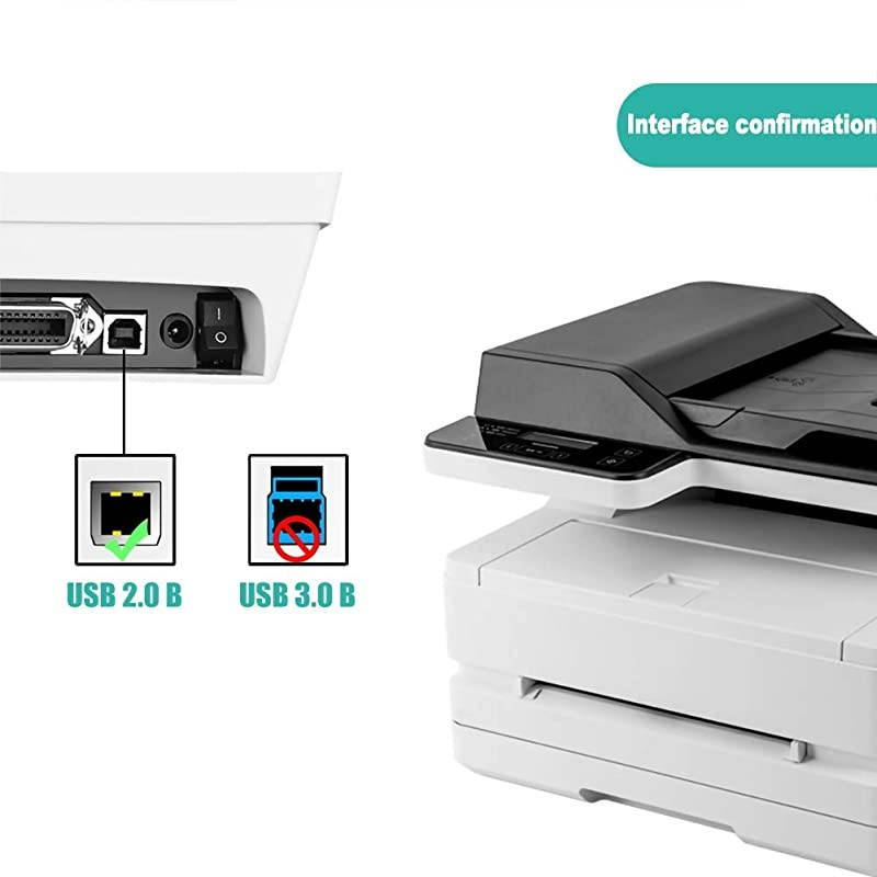 Printer Cable 6Feet for Canon Pixma Ancable 20 A Male to Type B Male Plug High Speed Printer Scanner Data Transfer Cables Cord for Canon Pixma Epson Brother HP etc