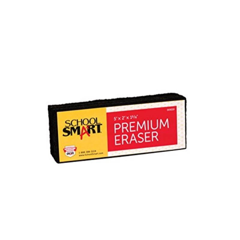 School Smart Premium Felt Chalkboard Eraser - 5 x 2 Inches