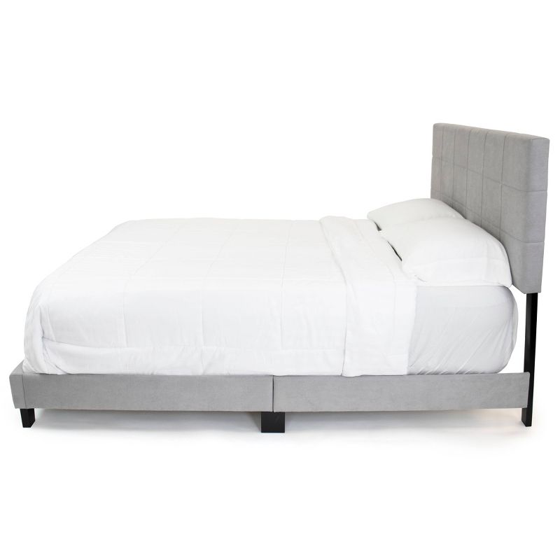 Queen Emerson Upholstered Low Profile Platform Bed Gray - Humble Crew