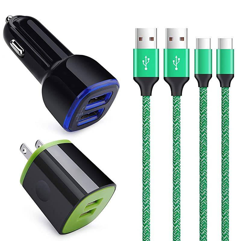 Charger USB C Set, Wall Charging Block Fast Charging Type C Cable Compatible for Samsung Galaxy S20+ S20 Ultra A20 A11 A51 A30 A40 A50 A70 A71 A80 A90 A10E A20E A20S A30S A9 A50S S10+ Note 20 10