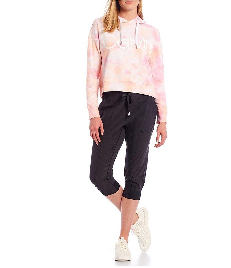 Calvin Klein Performance Tie Dye Calvin Logo Drop Shoulder Coordinating Hoodie