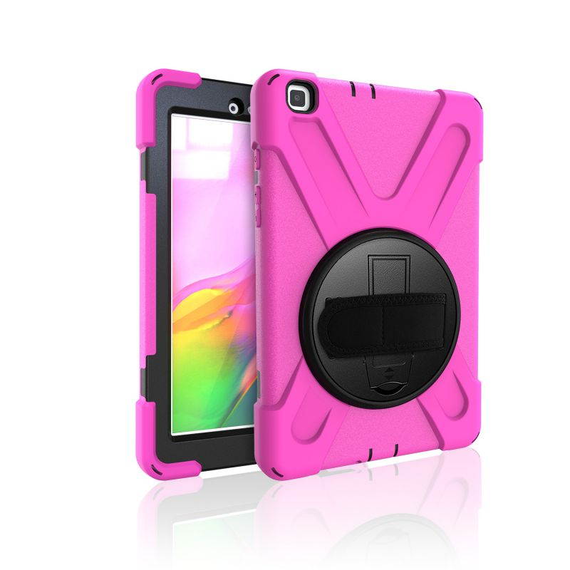 Galaxy Tab A 8.0 T290 Case, Heavy Duty Rugged Shield Case, Shockproof Drop Protection Kickstand Handstrap Shoulderstrap For Samsung Galaxy Tab A 8.0 2019 SM-T290 [Black]