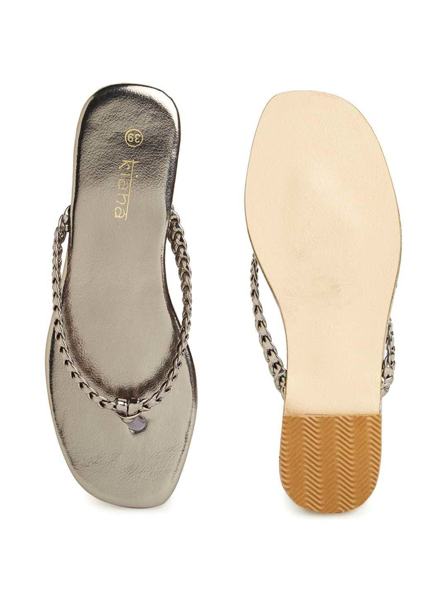 Kiana Women's Black Thong Sandals