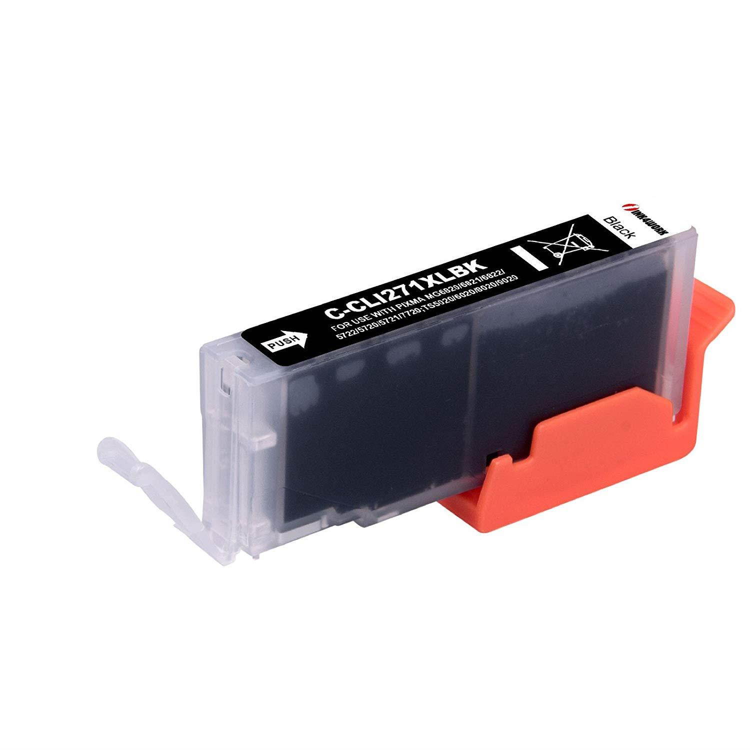 5 Pack INK4WORK Compatible Ink Cartridge Replacement for Canon PGI-270XL CLI-271XL PGI 270 CLI271 XL for Canon PIXMA TS5020 T6020 MG6820 MG6821 MG7720 MG5722 MG5720