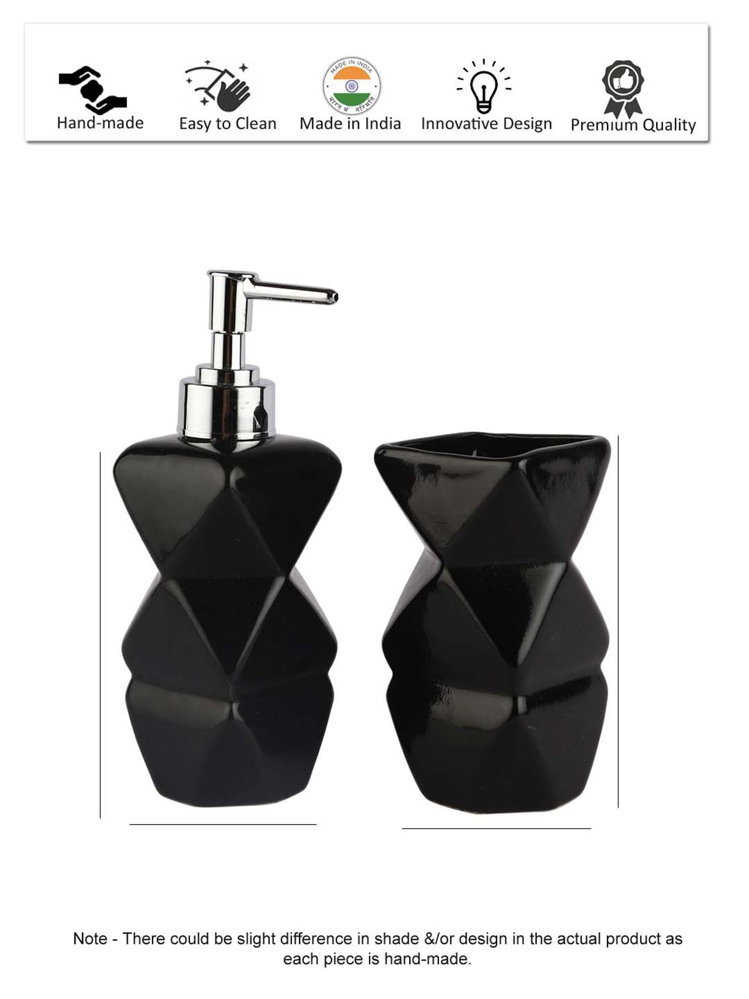 VarEesha Aztec Multicolor Ceramic Bath Accessories - Set of 2